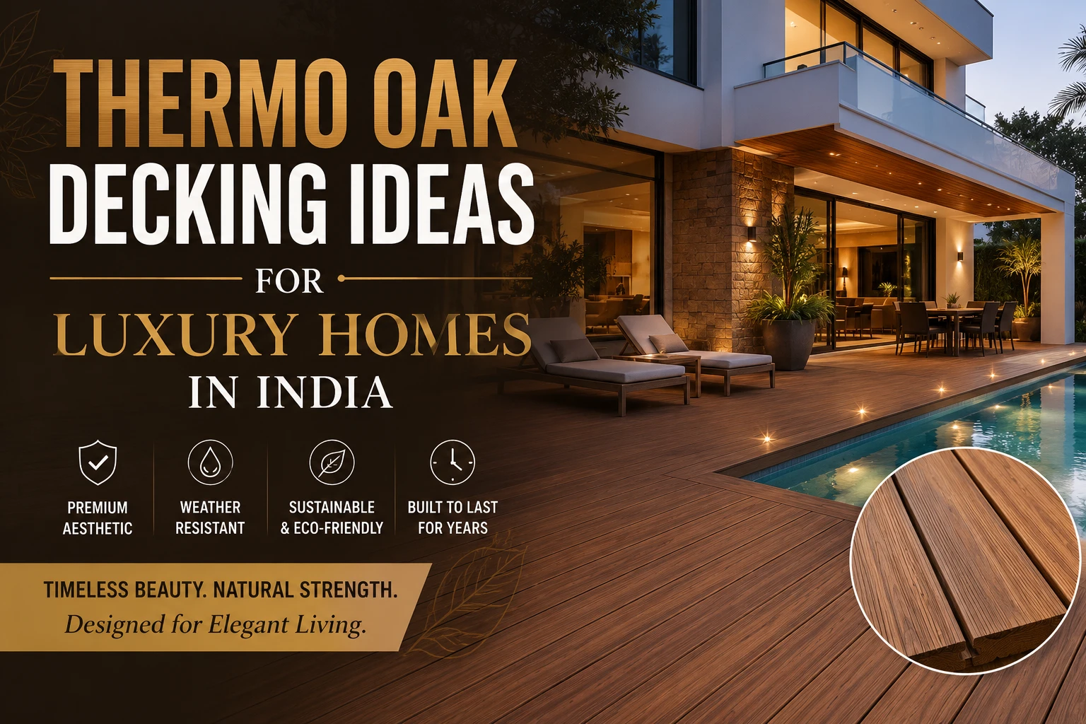 Thermo Oak Decking Ideas For Luxury Homes In India